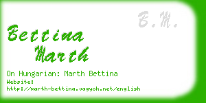 bettina marth business card